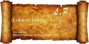 Lukács Polla névjegykártya